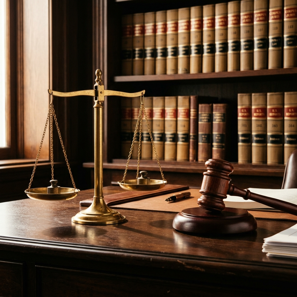 Scales of Justice and Legal Books